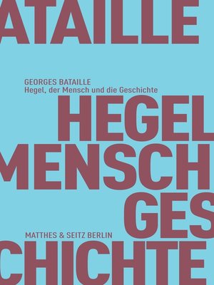 cover image of Hegel, der Mensch und die Geschichte